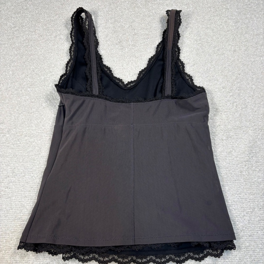 NWT express dark gray black lace princess crop top coquette grunge goth chic Y2K - Picture 5 of 9